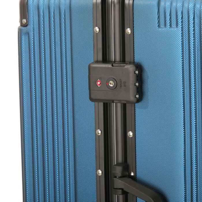 Lot de valises « Chicago », 3 pièces avec 4 roulettes et serrure TSA