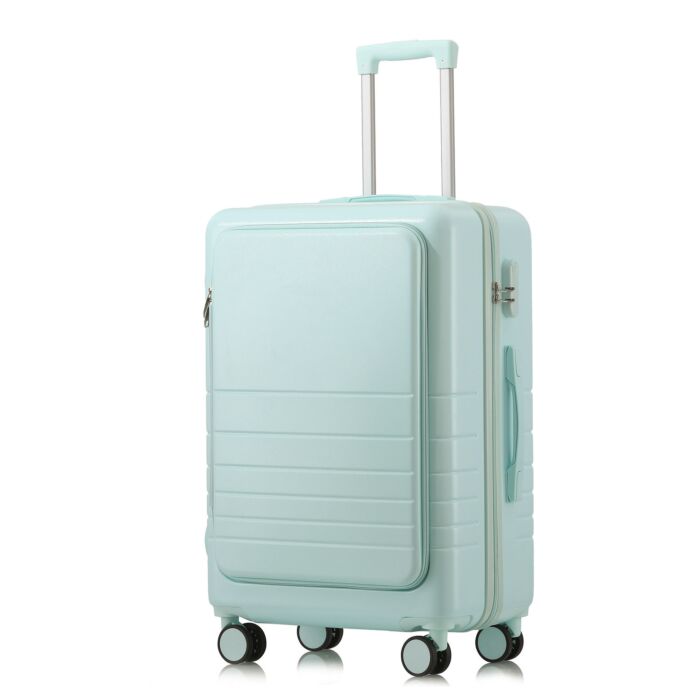 Lot de valises « Tokyo », 3 pièces, avec compartiment extérieur et roulettes doubles 360º