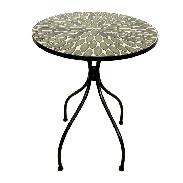 Set de bistrot 3 pièces « Lily », chaises pliantes, décor mosaïque