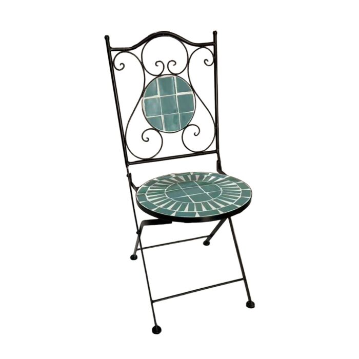 Bistroset 3-teilig «Astor», klappbare Stühle, Mosaikdekor