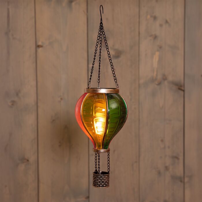 Lampe décorative solaire « Ballon », effet flamme, LED blanc chaud