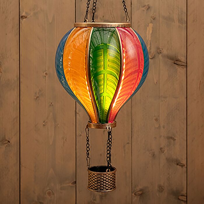 Lampe décorative solaire « Ballon », effet flamme, LED blanc chaud