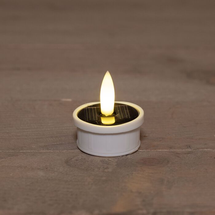 Solar-Teelichter «3D Flame», 3er-Set, realistische Flammenoptik