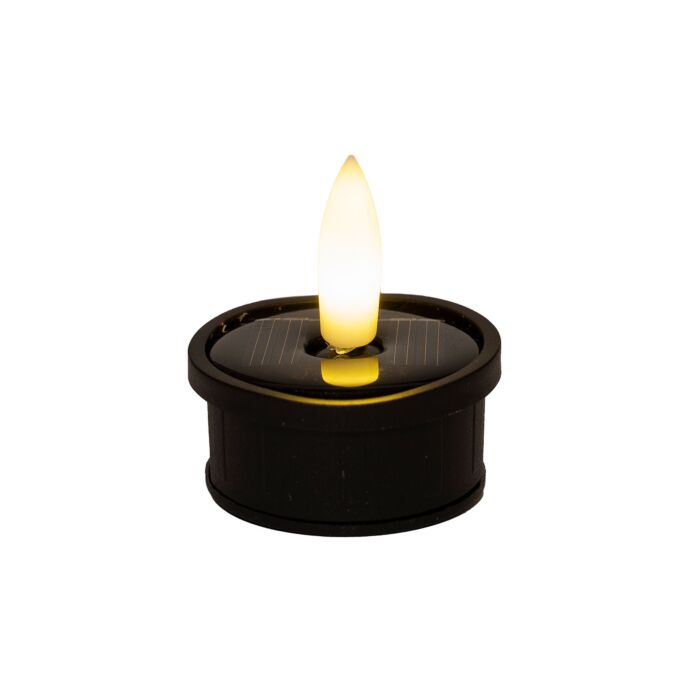 Solar-Teelichter «3D Flame», 3er-Set, realistische Flammenoptik