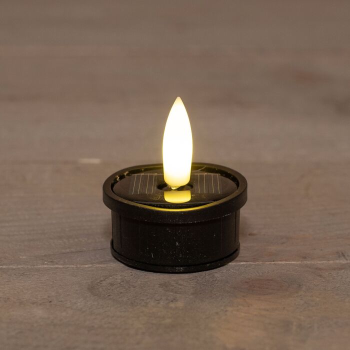 Solar-Teelichter «3D Flame», 3er-Set, realistische Flammenoptik