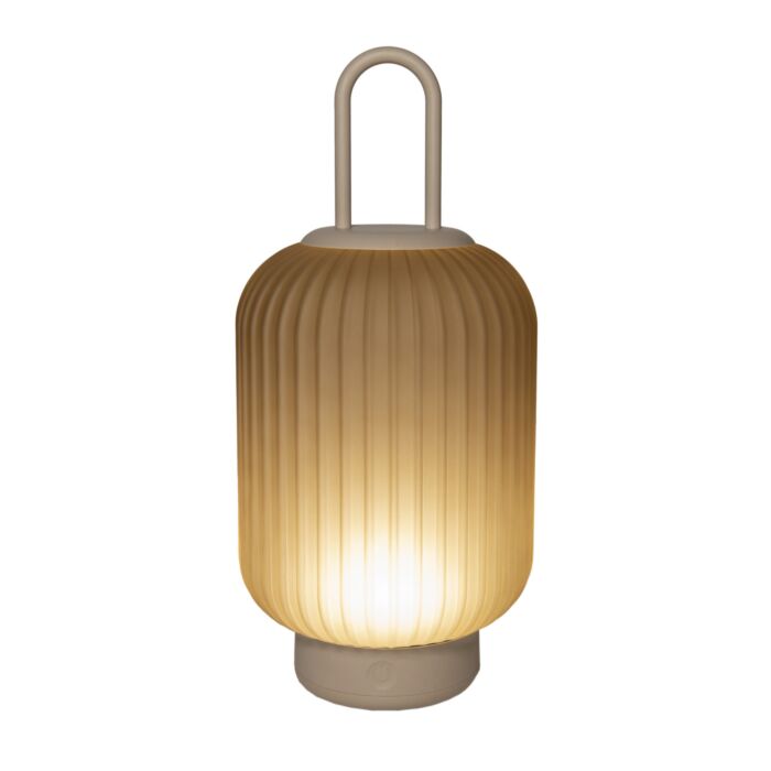 Lanterne en verre avec fonction tactile, intensité réglable, 3 couleurs de lumière, USB-C