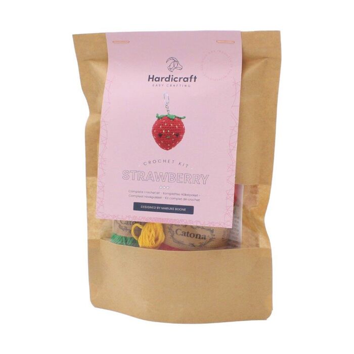Kit crochet Hardicraft « Fraise », porte-clés à réaliser soi-même