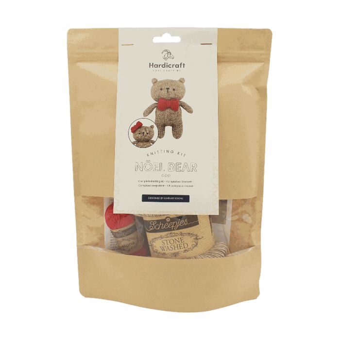 Hardicraft Strickset «Bär Noel», DIY-Set für Kuscheltier ca. 20 cm