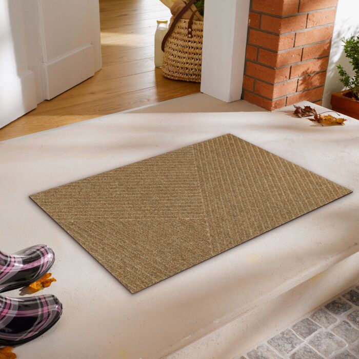 Dune Türvorlage «Stripes», 45x75 cm, taupe