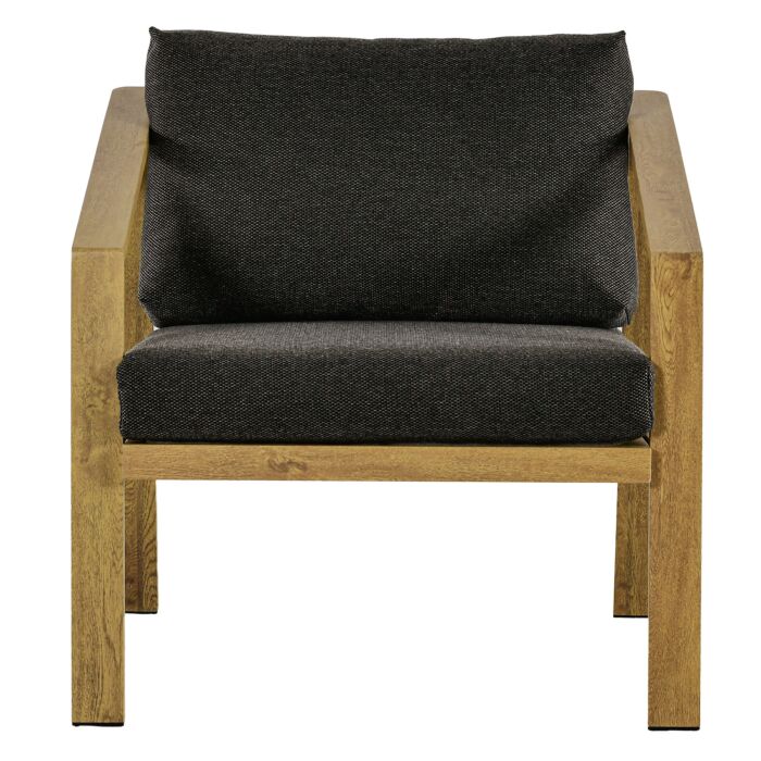 Fauteuil «Paris», aluminium aspect bois