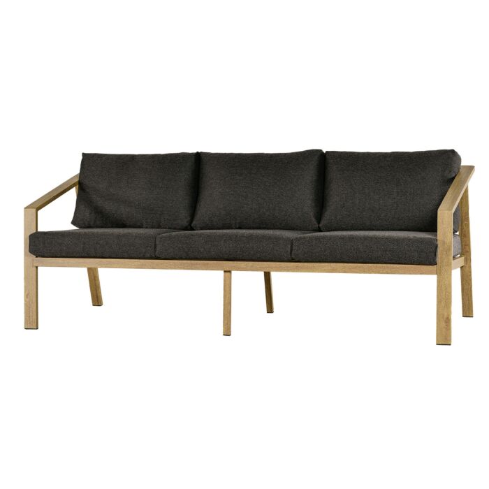 3-Sitzer Sofa «Paris», Aluminium in Holzoptik