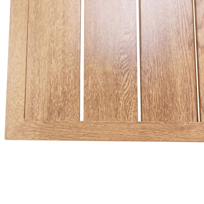 Table basse «Paris», en aluminium aspect bois