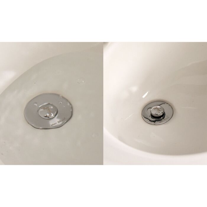 Bouchon évier Drain Magic 2 en 1, avec panier à cheveux, Ø 3,8–4,5 cm
