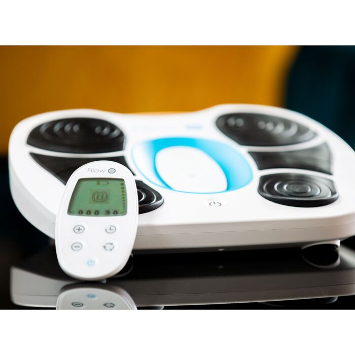 Appareil de massage pour les pieds Fllow EMS et TENS, sans fil avec télécommande, 3 programmes, 150 niveaux d'intensité