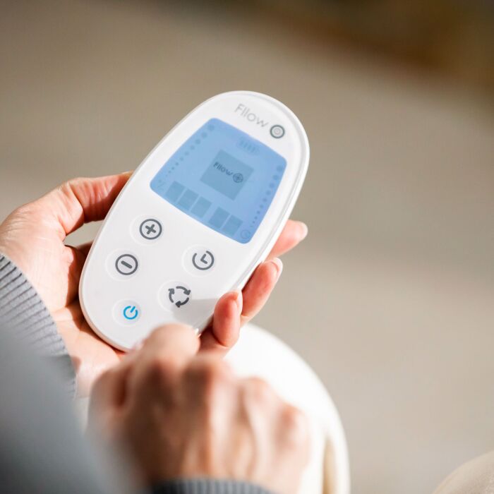 Appareil de massage pour les pieds Fllow EMS et TENS, sans fil avec télécommande, 3 programmes, 150 niveaux d'intensité