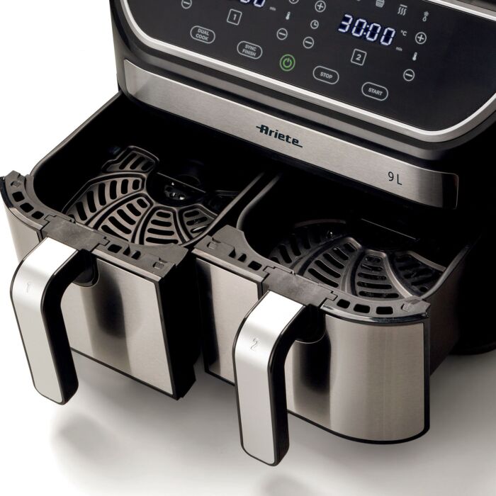 Ariete Heissluftfritteuse Dual, 2 Körbe à 4.5 l, 11 Programme
