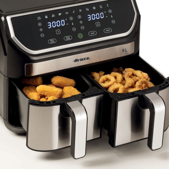 Ariete Heissluftfritteuse Dual, 2 Körbe à 4.5 l, 11 Programme