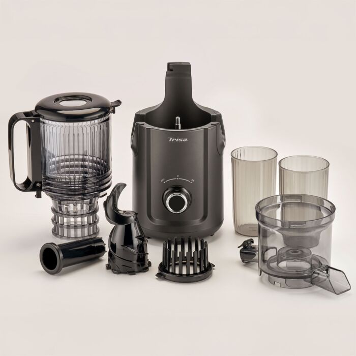 Trisa Entsafter «Slow Flow Juice», Cold Press Technologie, grosser Einfüllschacht