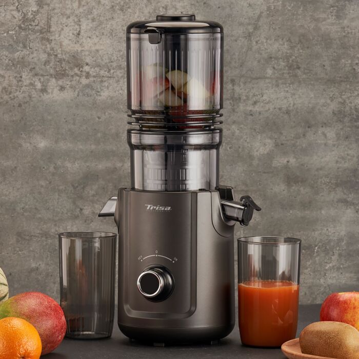 Trisa Entsafter «Slow Flow Juice», Cold Press Technologie, grosser Einfüllschacht