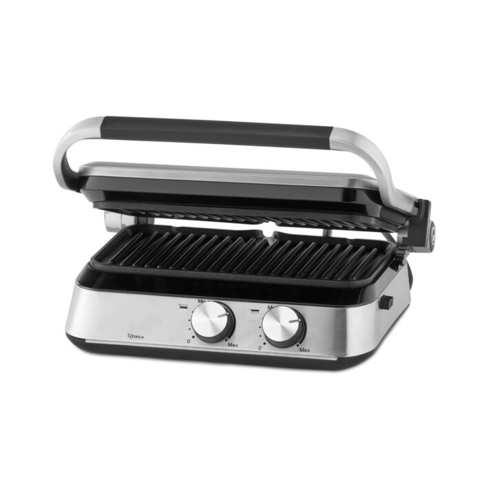 Grill à panini Trisa « Prime 2 en 1 », Dual Control, ouverture à 180° main product photo