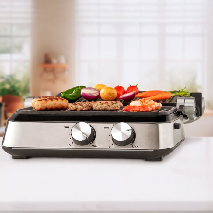 Trisa Panini Grill «Prime 2in1», Dual-Control, 180° Öffnung