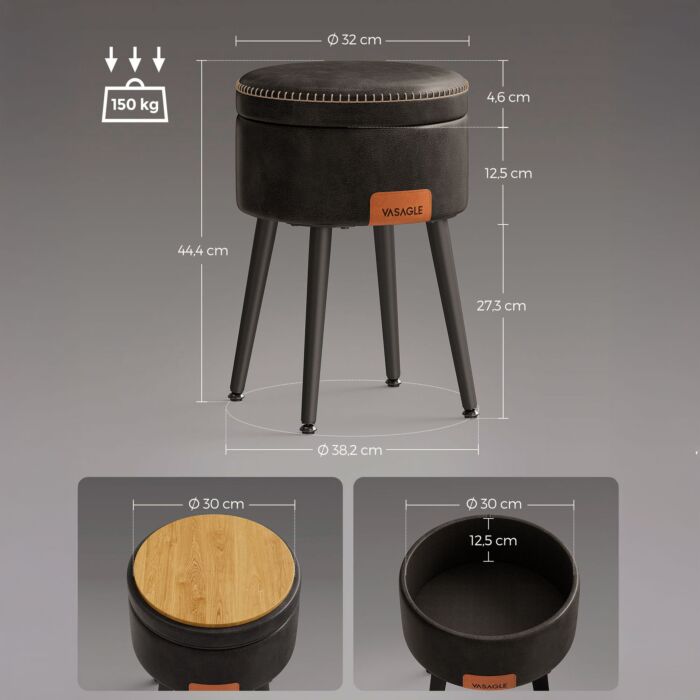 Tabouret avec espace de rangement « Ekho » VASAGLE