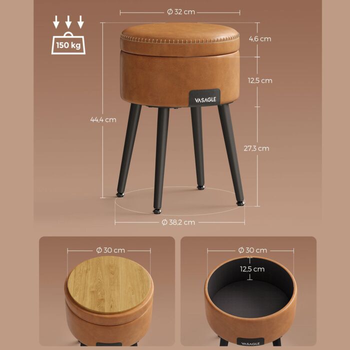 Tabouret avec espace de rangement « Ekho » VASAGLE