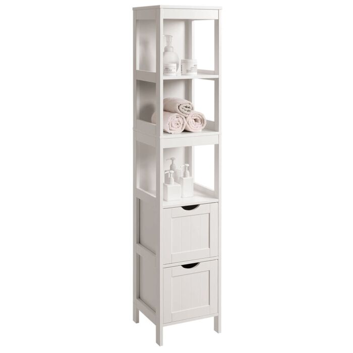 VASAGLE Bad-Hochschrank «Nino», mit 3 Ablagen und 2 Schubladen main product photo