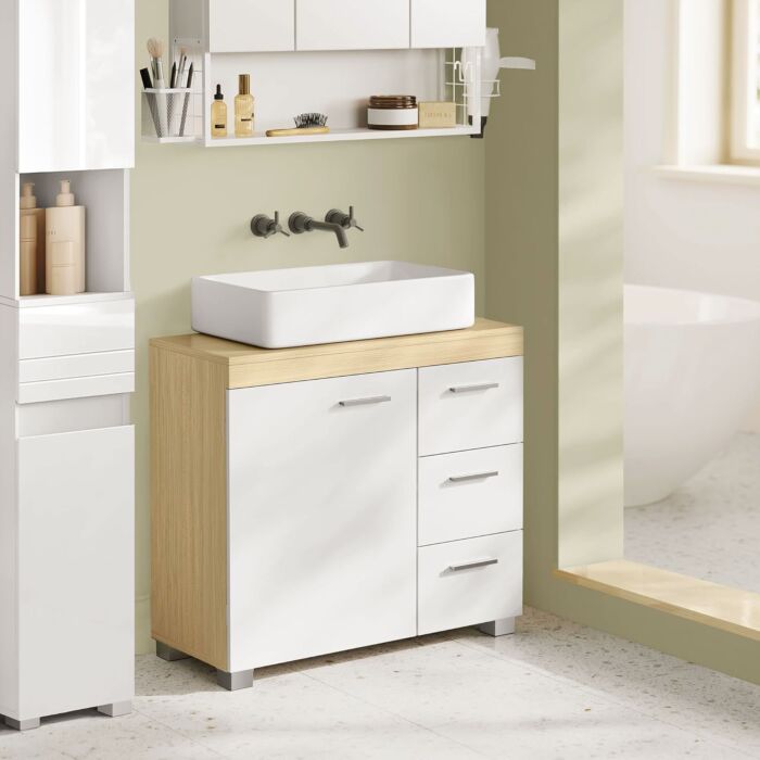 Meuble sous-lavabo VASAGLE, avec tiroirs