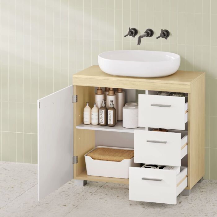 Meuble sous-lavabo VASAGLE, avec tiroirs