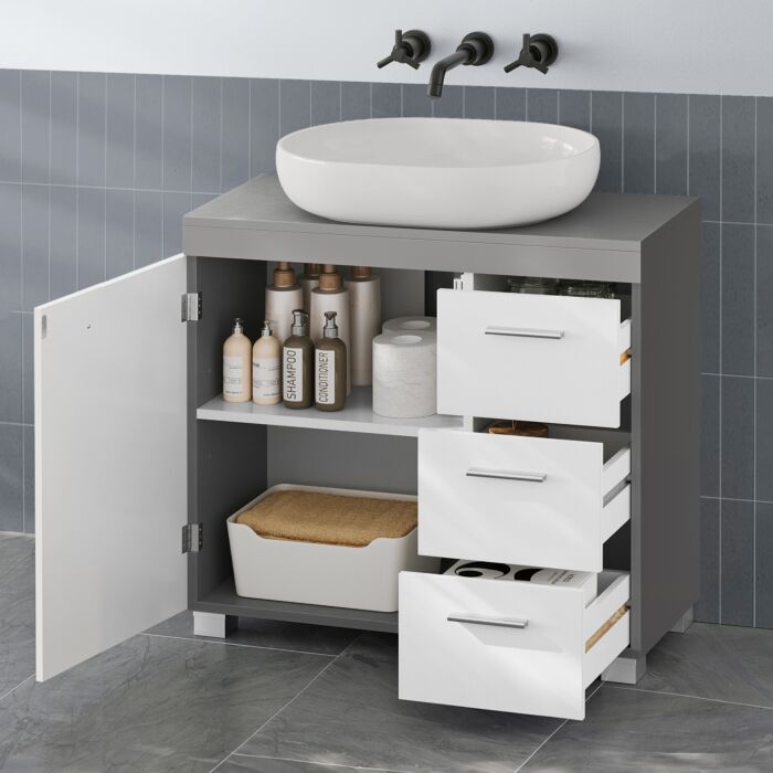 Meuble sous-lavabo VASAGLE, avec tiroirs