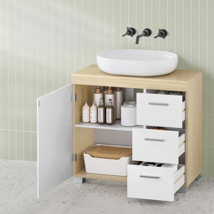 Meuble sous-lavabo VASAGLE, avec tiroirs