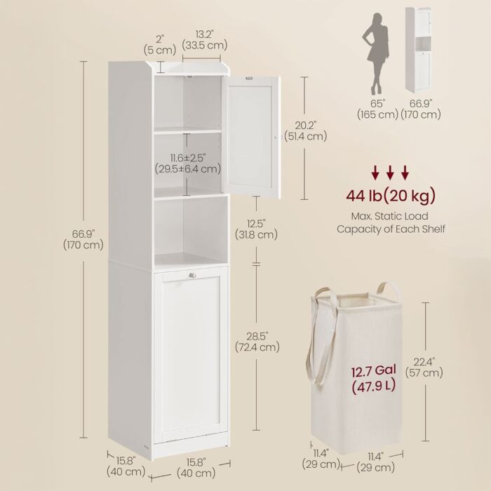 Armoire de salle de bain VASAGLE