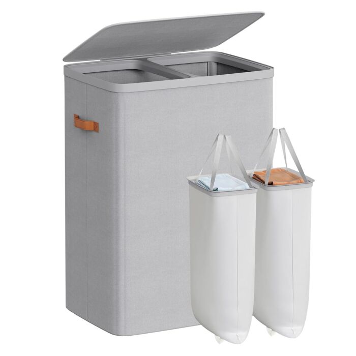 Songmics Wäschekorb 170 Liter mit 2 Innentaschen