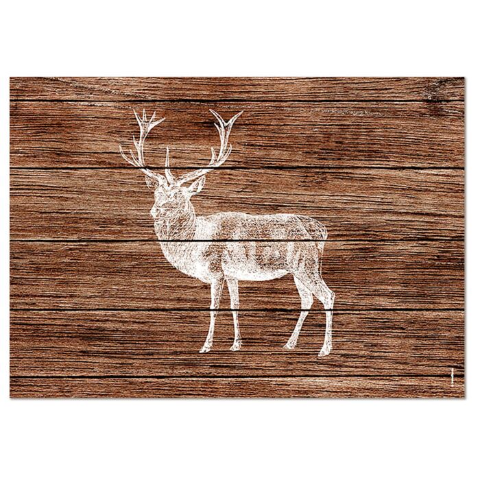 Papiertischset «Deer Lodge», mit tierischen Motiven