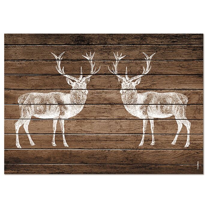 Papiertischset «Deer Lodge», mit tierischen Motiven