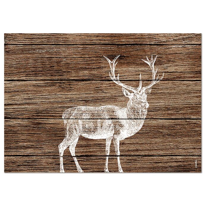 Papiertischset «Deer Lodge», mit tierischen Motiven