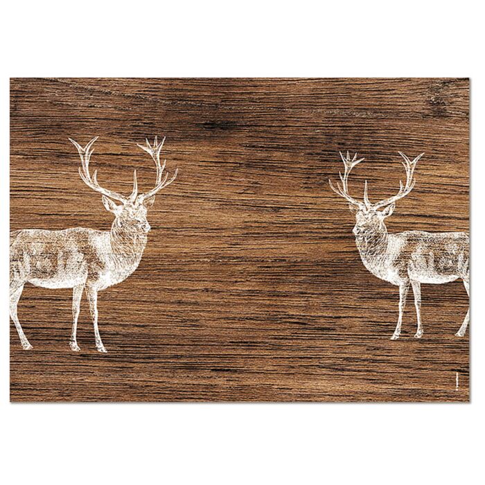 Papiertischset «Deer Lodge», mit tierischen Motiven