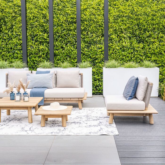 Gartenlounge-Set aus Akazienholz, 5-teilig