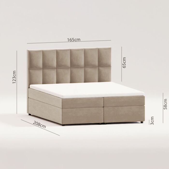 Boxspringbett «Rumba», mit Bettkasten und Topper