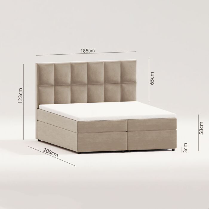 Boxspringbett «Rumba», mit Bettkasten und Topper