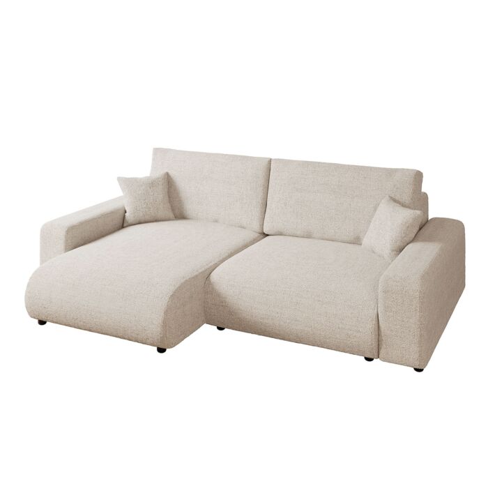 Ecksofa Junai mit Bettfunktion und Bettkasten