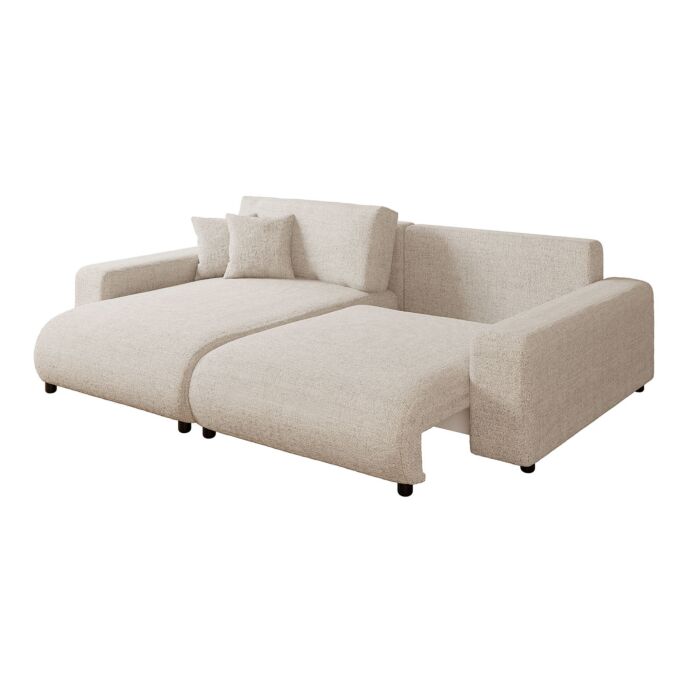 Ecksofa Junai mit Bettfunktion und Bettkasten