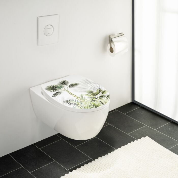 WC-Sitz «Mascali» mit Relief, Absenkautomatik, Thermoplast