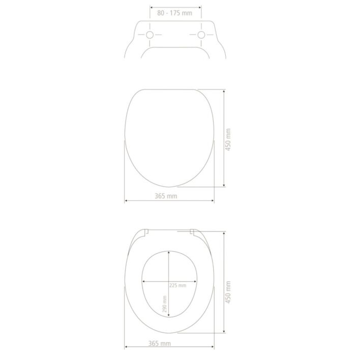 WC-Sitz «Mascali» mit Relief, Absenkautomatik, Thermoplast