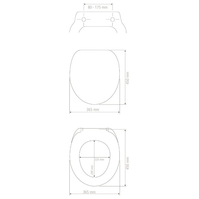 Siège de WC « Boat » avec impression brillante, système d'abaissement automatique, thermoplastique
