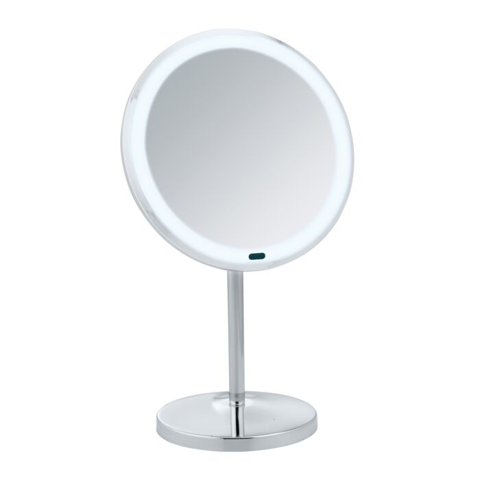 LED-Kosmetik-Standspiegel «Onno», dimmbar mit Touch-Funktion, 5-fache Vergrösserung