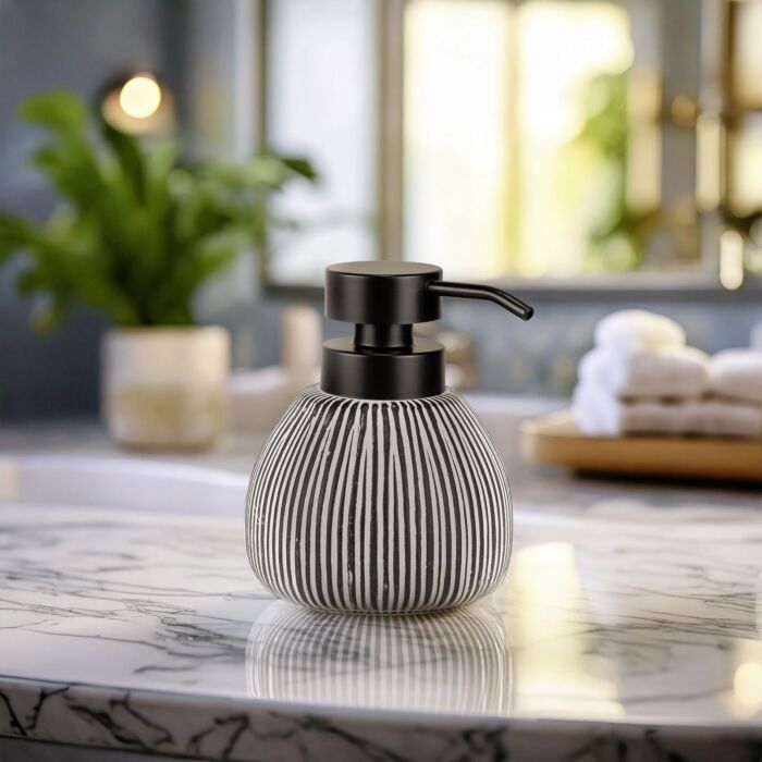 Distributeur de savon « Pascoli », céramique structurée, env. 500 ml