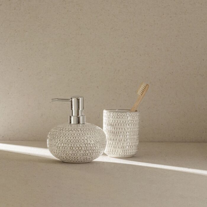 Distributeur de savon « Pergole », céramique avec lasure à effet, env. 470 ml