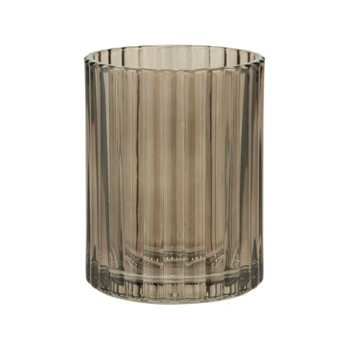 Mundspülbecher «Pompei», Glas mit Rillenstruktur, Retro-Stil